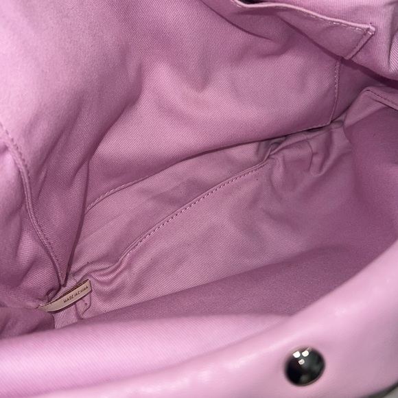 Maje Bow Knotted Studded Leather Bag in Lavender - Picture 8 of 11